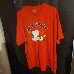 Peanuts Red Crewneck Graphic Tee